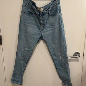 Madewell High-Rise Skinny Button Up Jean